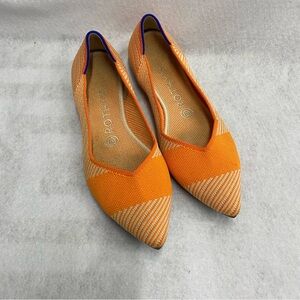 Rothy's The Point Sherbet Orange Flats 8